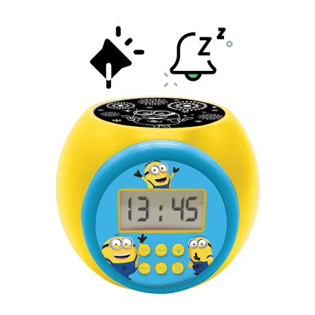 Réveil projecteur enfant Minions, fonction minuteur alarme, veilleuse avec minuterie MULTICOLORE 3 - vertbaudet enfant 