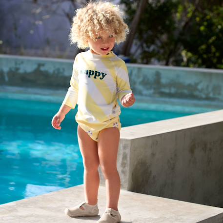 T-shirt anti-uv manches longues (5-6 ans) Blanc+Jaune 12 - vertbaudet enfant 