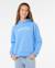 Sweat à capuche staple varsity fille Cornflower blue+Light grey marle 1 - vertbaudet enfant 