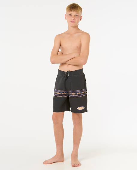 Short de bain boardshort mirage raw energy geo enfant Washed black 4 - vertbaudet enfant 