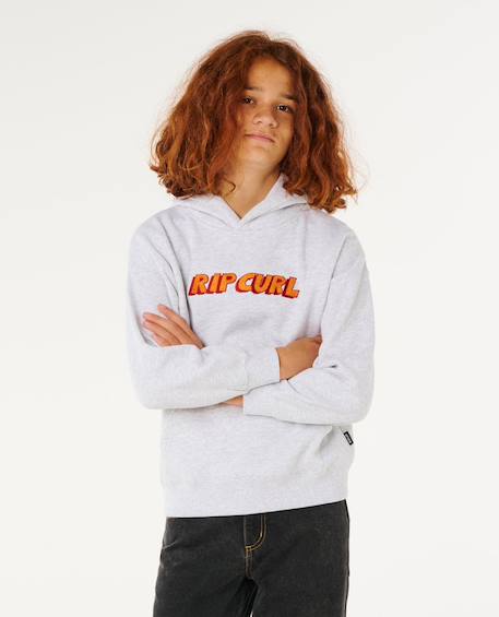 Sweat à capuche eternal shred logo garçon Light grey heather 1 - vertbaudet enfant 