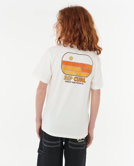 T-shirt à manches courtes surf revival lined up enfant Bone 4 - vertbaudet enfant 