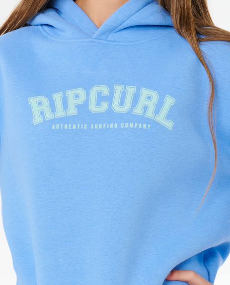 Sweat à capuche staple varsity fille Cornflower blue+Light grey marle 5 - vertbaudet enfant 