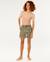 Short de bain boardshort volley eternal shred mesh enfant Surplus green+Washed black 4 - vertbaudet enfant 