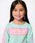 Sweat à col rond revival filles Light aqua 4 - vertbaudet enfant 