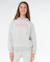 Sweat à capuche staple varsity fille Cornflower blue+Light grey marle 12 - vertbaudet enfant 