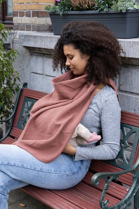 Cape d'allaitement mom'n play tetra Bleu+Brique+Rose 6 - vertbaudet enfant 