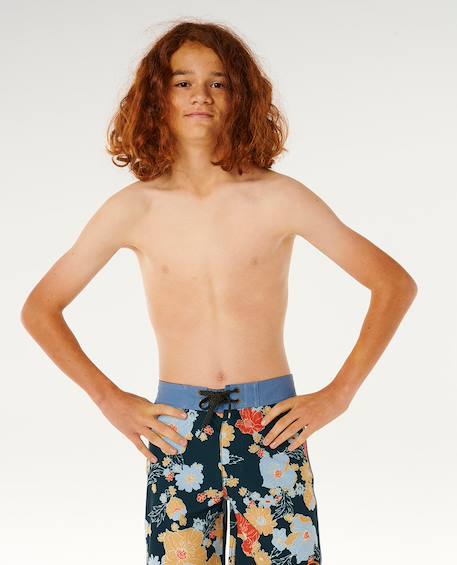 Short de bain boardshort pacific floral mirage enfant Dark navy 6 - vertbaudet enfant 
