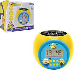 Linge de maison et décoration-Réveil projecteur enfant Minions, fonction minuteur alarme, veilleuse avec minuterie