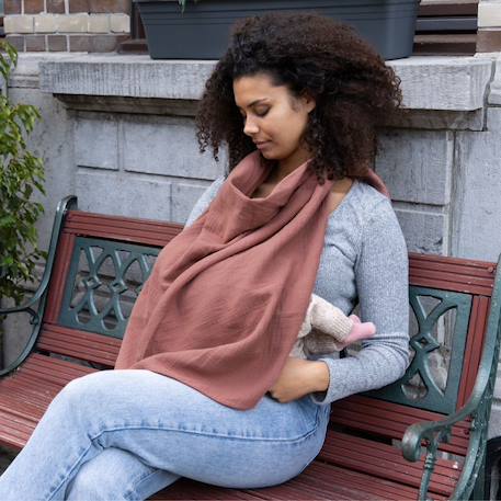 Cape d'allaitement mom'n play tetra Bleu+Brique+Rose 7 - vertbaudet enfant 
