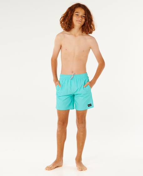 Short de bain boardshort volley daily   enfant Aqua+Black+Blazing yellow 4 - vertbaudet enfant 