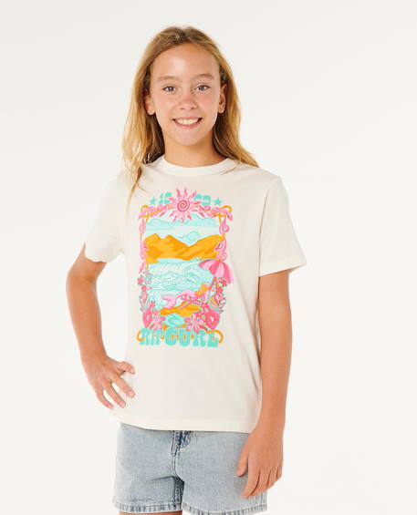 T-shirt à manches courtes sunshine squad band   fille Bone 1 - vertbaudet enfant 