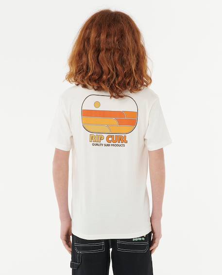 T-shirt à manches courtes surf revival lined up enfant Bone 3 - vertbaudet enfant 