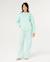 Sweat à capuche hibiscus heat fille Light sea blue 4 - vertbaudet enfant 