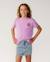 T-shirt décontracté surf puff fille Bone/blue+Bright lilac 7 - vertbaudet enfant 