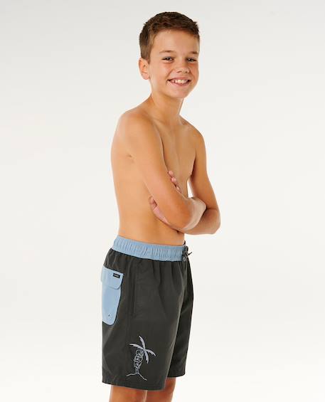 Short de bain boardshort volley eternal shred block enfant Washed black 6 - vertbaudet enfant 