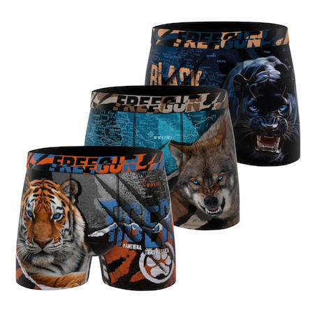 Garçon-Lot de 3 boxers enfant  Wild animals - animaux sauvages