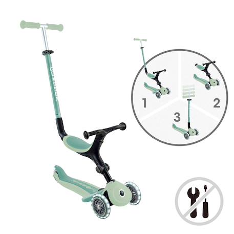 Trottinette enfant évolutive dès 15 mois jusqu'à 6 ans Beige coconut+Bleu pastel+Rose berry+Vert pistache 23 - vertbaudet enfant 