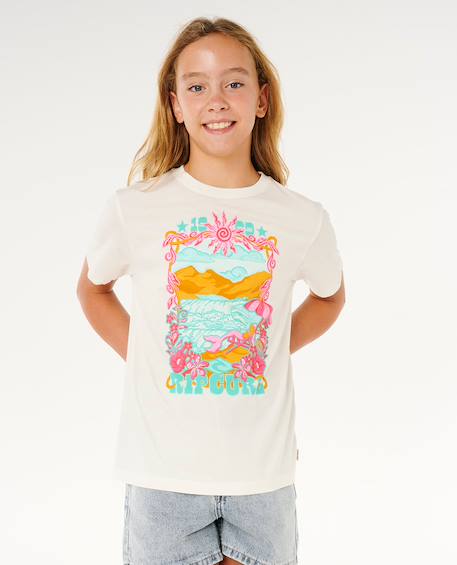 T-shirt à manches courtes sunshine squad band   fille Bone 6 - vertbaudet enfant 