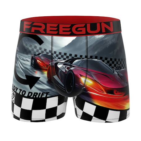 Lot de 3 boxers junior collection racers Jaune/orange/rouge/bleu 2 - vertbaudet enfant 