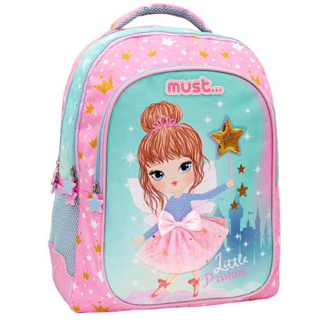Fille-Accessoires-Cartable, trousse-Sac à dos scolaire avec 2 compartiments little princess 43 cm