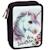 Trousse garnie double compartiments imprimée licorne back me up Noir 1 - vertbaudet enfant 