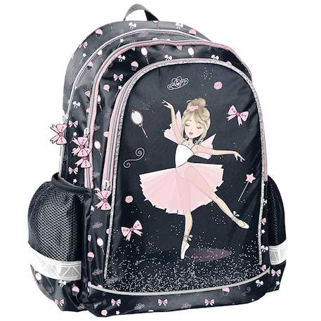 Fille-Accessoires-Cartable, trousse-Sac à dos scolaire danseuse ballerine avec 2 compartiments 38 cm