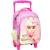Sac à dos à roulettes maternelle - barbie imprimé chewing-gum - compact et pratique Rose bonbon 1 - vertbaudet enfant 