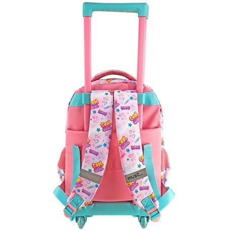 Sac à dos à roulettes cool girl must 45 cm trolley Multicolore 2 - vertbaudet enfant 
