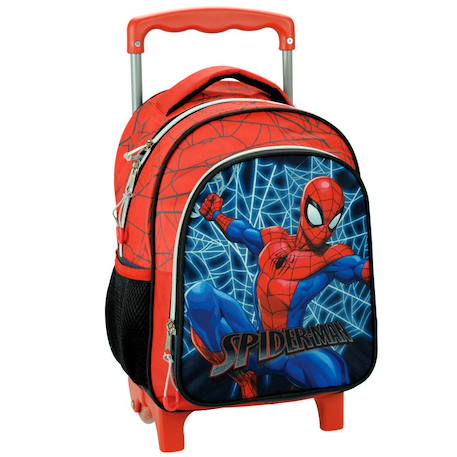 Trolley garçon sac à dos imprimé spider-man en tissu Multicolore 1 - vertbaudet enfant 