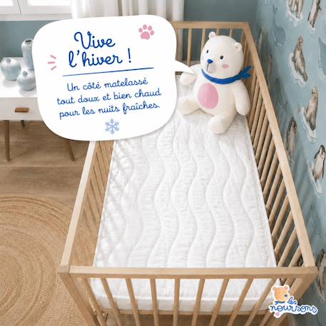 Matelas bébé climatisé - face été / hiver Blanc 4 - vertbaudet enfant 