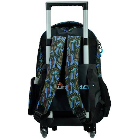 Sac à dos à roulettes scolaire garçon hot wheels activate 46 cm Noir / bleu 3 - vertbaudet enfant 