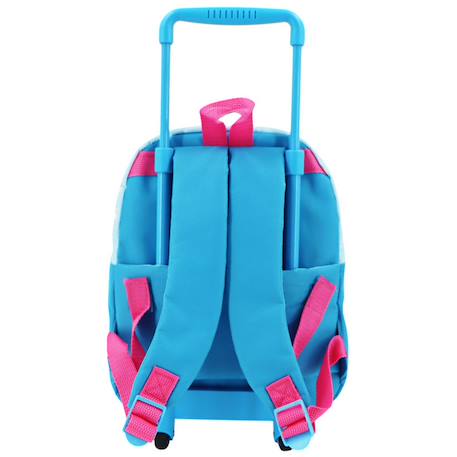 Sac à roulettes fille bluey avec poignée télescopique pour lécole maternelle 32 cm Bleu / rose / blanc 3 - vertbaudet enfant 