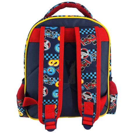 Sac à dos maternelle garçon polyester imprimé formule 1 must racing Bleu / rouge / blanc 2 - vertbaudet enfant 