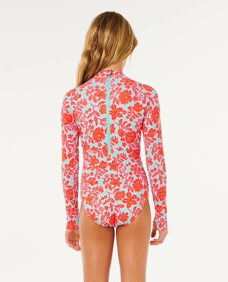 Maillot une pièce manches longues sunshine upf fille Mint haze 2 - vertbaudet enfant 