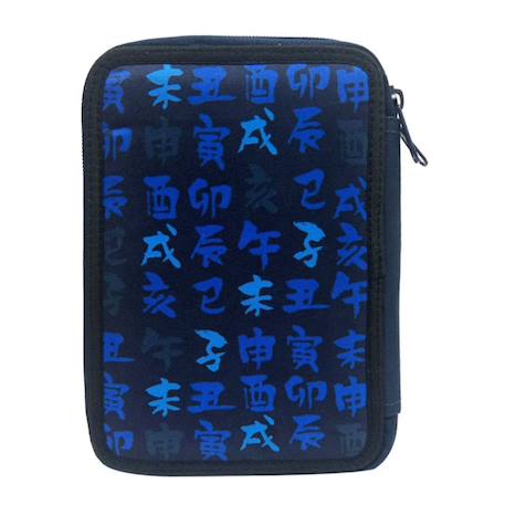 Trousse garçon zippée 2 compartiments personnage naruto ensemble papeterie 20 cm Noir / orange 3 - vertbaudet enfant 