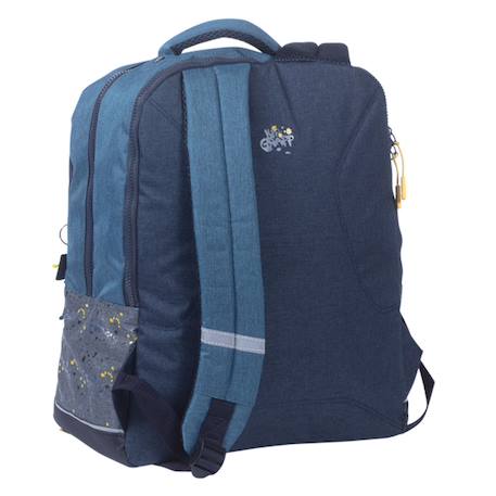 Sac à dos scolaire garçon - 43 cm Bleu+Bleu / jaune+Gris 4 - vertbaudet enfant 