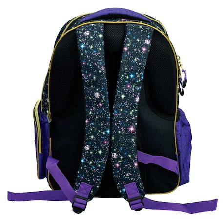 Sac à dos scolaire fille imprimé galaxie 2 compartiments monster high Noir / violet / bleu 3 - vertbaudet enfant 