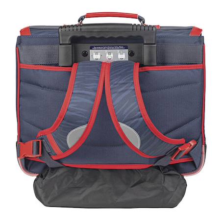 Sac à dos trolley aaron 2025 18 l 38 cm simili avec bretelles rembourrées Bleu / rouge / noir 4 - vertbaudet enfant 