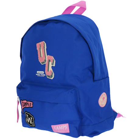Sac à dos scolaire camps en tissu synthétique renforcé 42 cm Bleu / rose 1 - vertbaudet enfant 