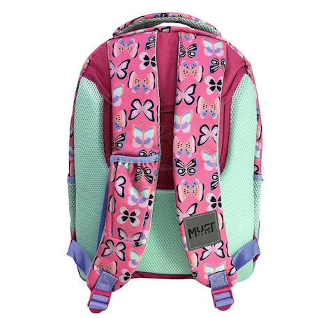 Sac à dos scolaire fille imprimé papillons life is sweet 43 cm Rose 2 - vertbaudet enfant 