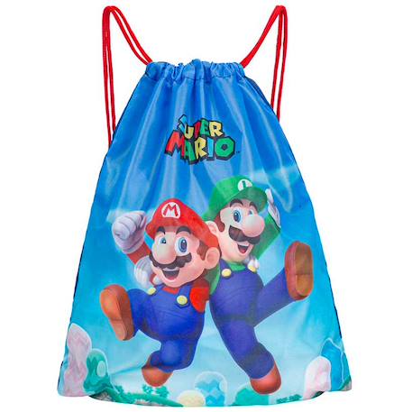 Garçon-Accessoires-Cartable, trousse-Sac de piscine à cordon super mario 42 cm clair 37 x 1 cm super mario