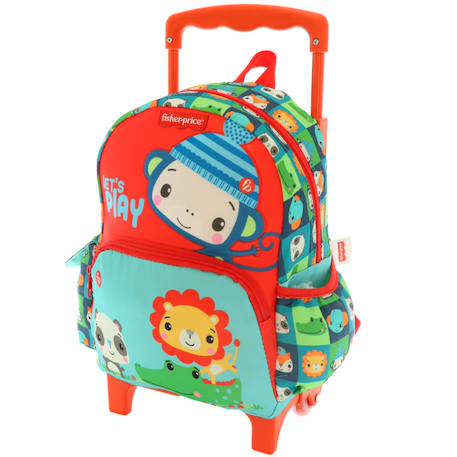 Garçon-Accessoires-Sac à dos à roulettes maternelle animaux fisher price 30 cm