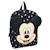 Sac à dos mickey mouse avec appliqué pu et motif pois Noir / blanc / gris 1 - vertbaudet enfant 