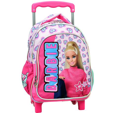 Fille-Sac à dos à roulettes fille - barbie - heart 30 cm - maternelle