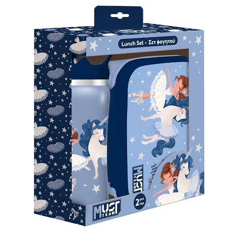 Kit repas 2 pièces pvc licorne ou sirène Bleu 1 - vertbaudet enfant 
