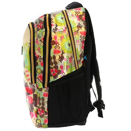 Sac à dos scolaire en tissu métallisé motif floral hallmark Blanc / doré / bleu 2 - vertbaudet enfant 
