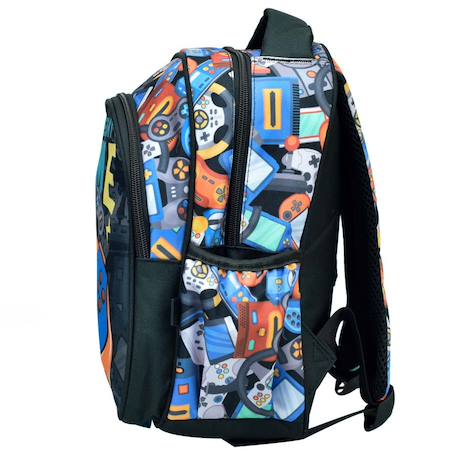 Sac à dos maternelle garçon imprimé gaming 30 cm Noir / multicolore 3 - vertbaudet enfant 