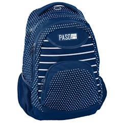 Sac à dos scolaire pois blancs 2 compartiments 43 x 31 x 19 cm  - vertbaudet enfant