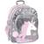 Sac à dos scolaire fille pailleté paso avec poche transparente confettis Blanc / rose / clair / bleu 1 - vertbaudet enfant 